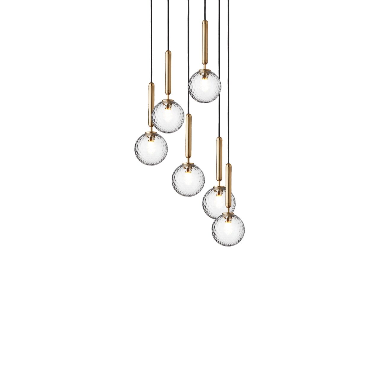 Miira 6 Pendel Brstet Messing/Optic Gold