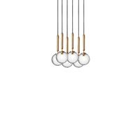 Miira 6 Pendel Børstet Messing/Optic Gold