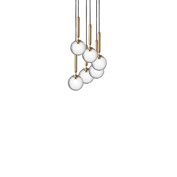Miira 6 Pendel Børstet Messing/Optic Gold
