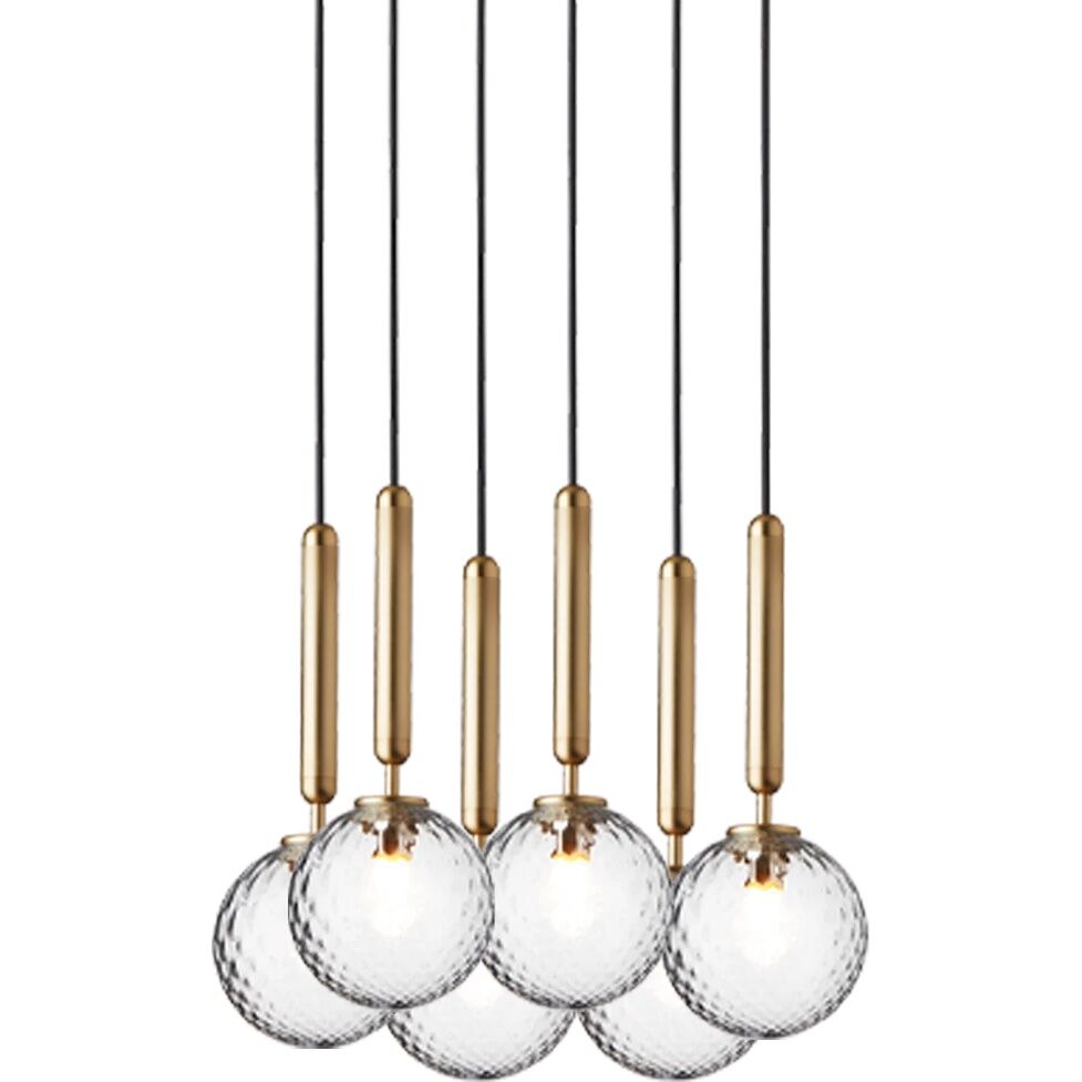 Miira 6 Taklampe Børstet Messing/ Optisk Gull