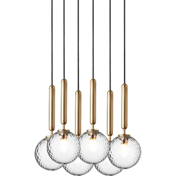 Miira 6 Pendel Børstet Messing/Optic Gold