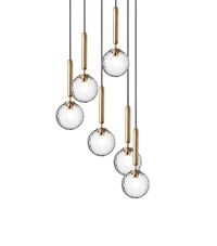 Miira 6 Pendel Børstet Messing/Optic Gold
