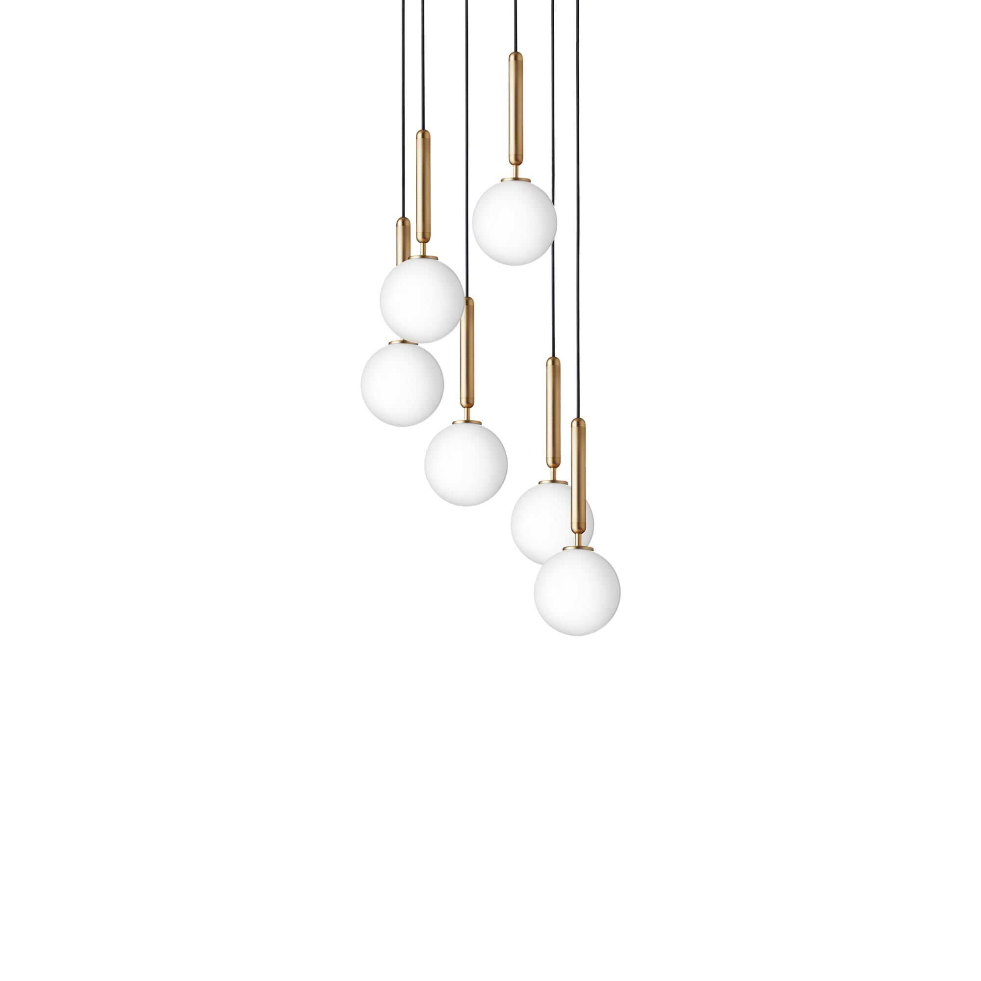 Miira 6 Suspension Petit Laiton et Opale
