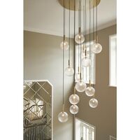 Miira 13 Kronleuchter, Klein , Messing & Klar Optik
