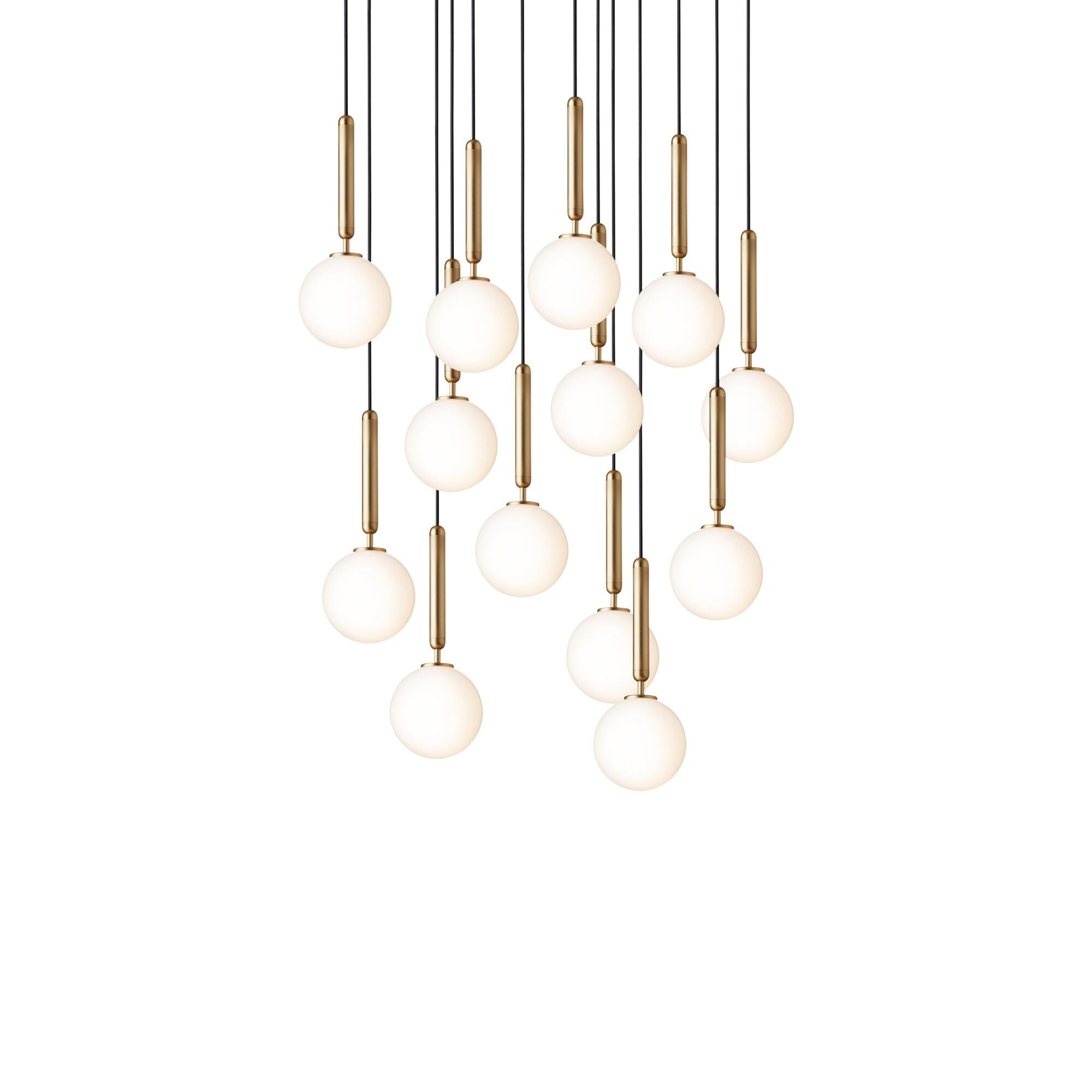 Miira 13 Lysekrone Lille Messing & Opal
