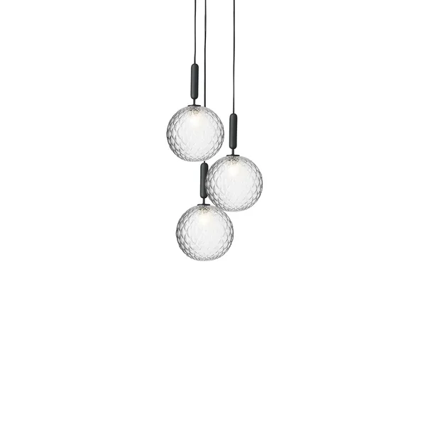 Miira 3 Pendant Large Gray & Clear Optic