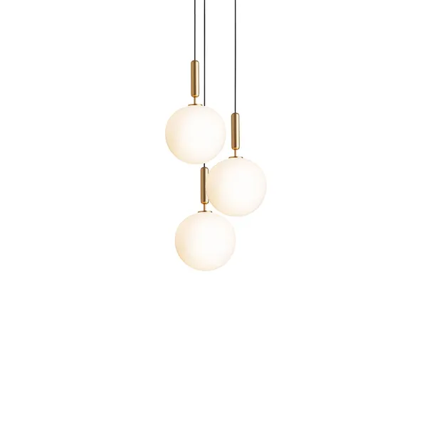 Miira 3 Pendant Large Brass & Opal