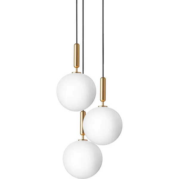 Miira 3 Pendel Stor Messing & Opal