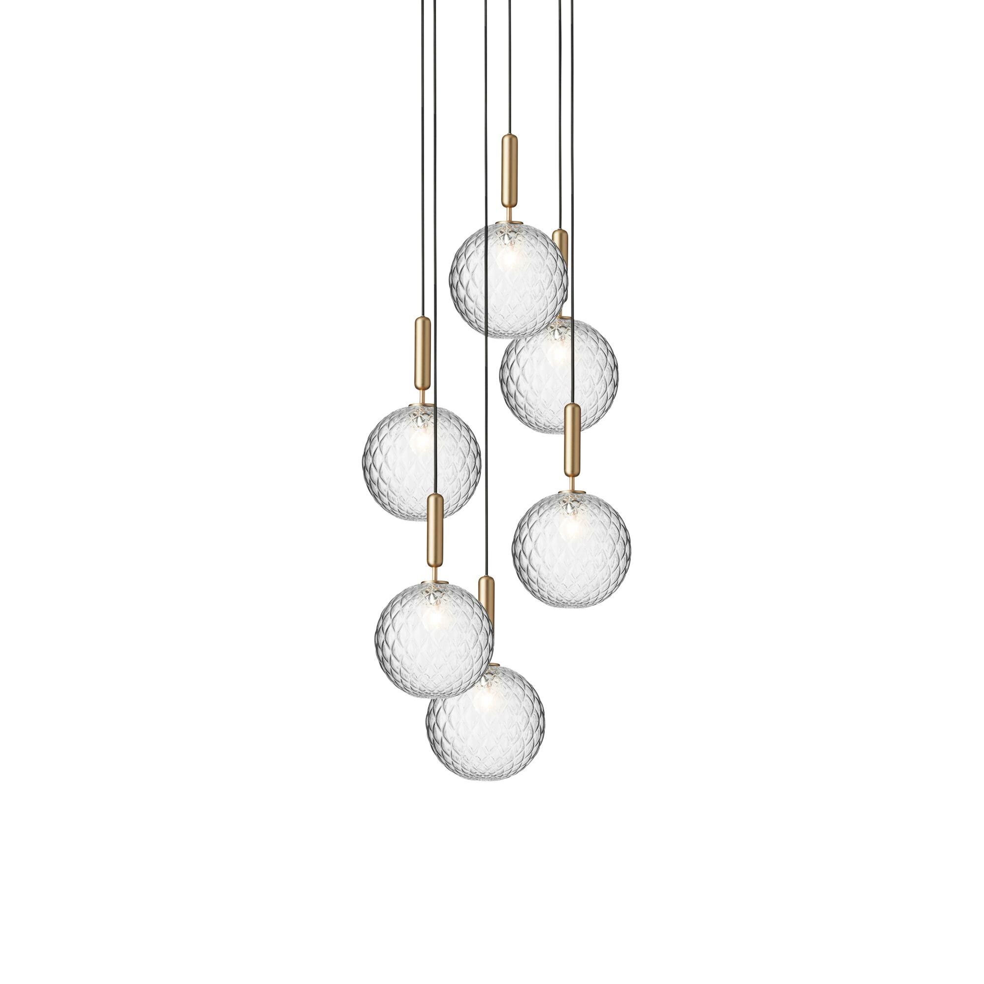 Miira 6 Taklampa Stor M&auml;ssing & Transparent Optik