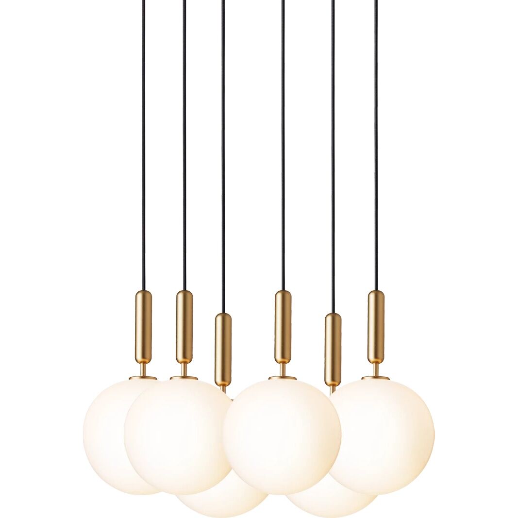 Miira 6 Taklampe Stor Messing og Opal