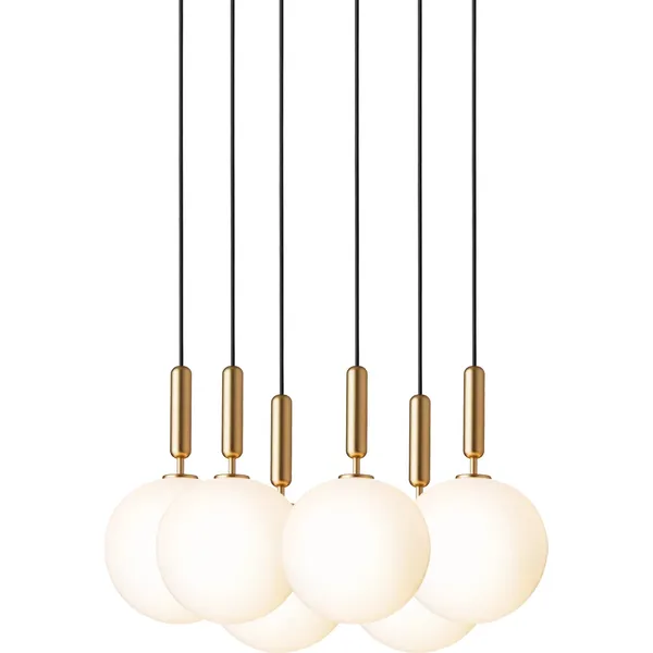 Miira 6 Pendel Stor Messing & Opal