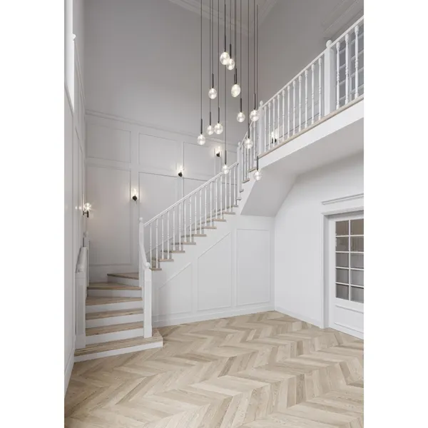 Miira 13 Chandelier Large Gray & Clear Optic