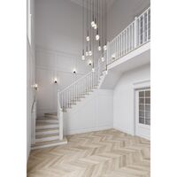 Miira 13 Chandelier Large Gray & Clear Optic