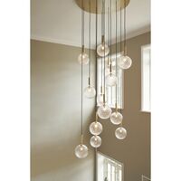 Miira 13 Chandelier Large Gray & Clear Optic
