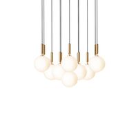 Miira 13 Lysekrone Stor Messing & Opal