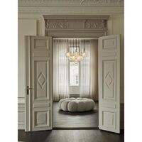 Miira 13 Lysekrone Stor Messing & Opal