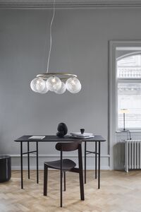 Miira 6 Circular Lysekrone Messing/Optic Klar