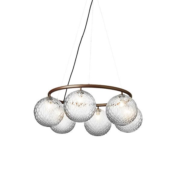 Lustre Circulaire Miira 6, Bronze Foncé/optique Transparent