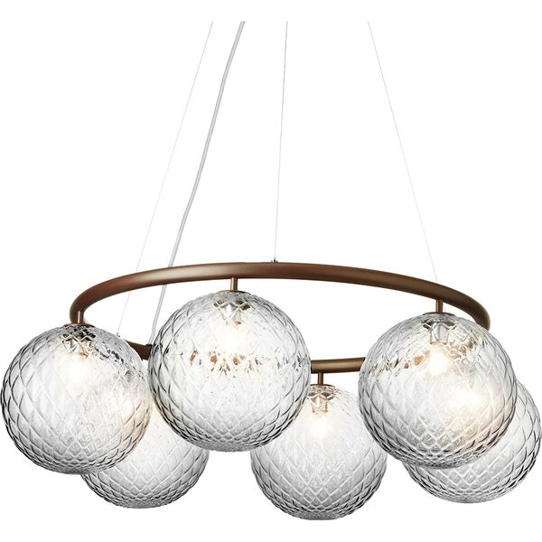Lustre Circulaire Miira 6, Bronze Foncé/optique Transparent
