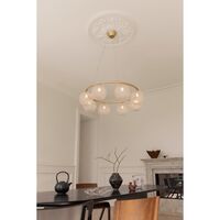 Miira 8 Circular Lysekrone Messing/Optic Clear