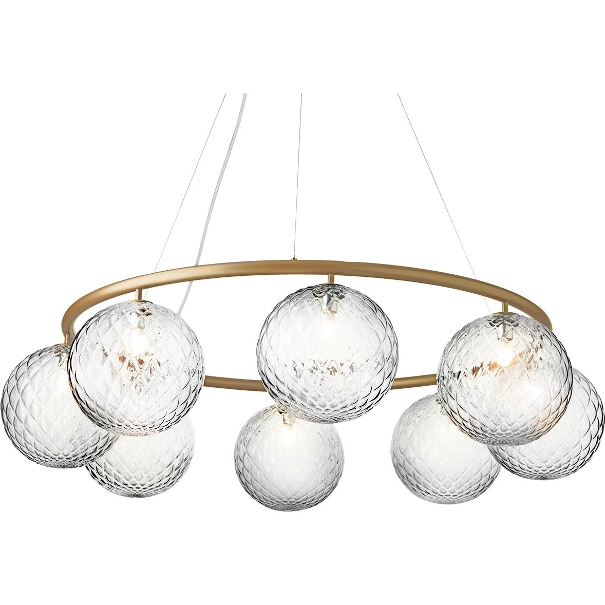 Miira 8 Lustre Circulaire en Laiton/optique Transparent