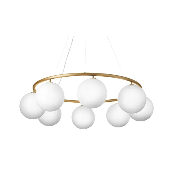 Miira 8 Circular Chandelier Brass/Opal