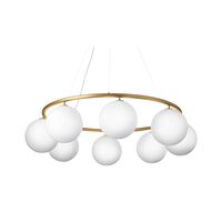 Miira 8 Circular Chandelier Brass/Opal