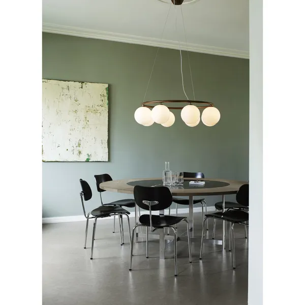 Miira 8 Circular Chandelier Brass/Opal