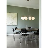 Miira 8 Circular Chandelier Brass/Opal