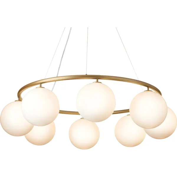 Miira 8 Circular Lysekrone Messing/Opal