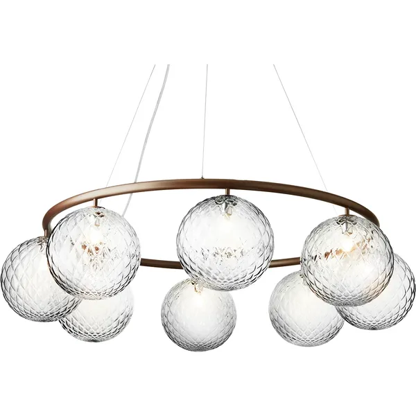 Miira 8 Circular Lysekrone Mørk Bronze/Optic Clear