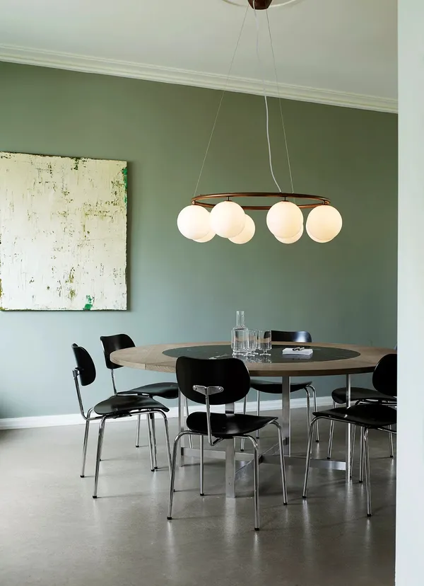 Miira 8 Circular Lysekrone Mørk Bronze/Opal