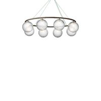 Miira 8 Oval Chandelier Dark Bronze/Optic Clear