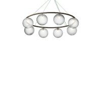 Miira 8 Oval Chandelier Dark Bronze/Optic Clear
