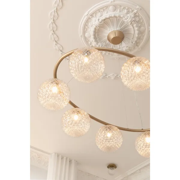 Miira 8 Oval Chandelier Dark Bronze/Optic Clear