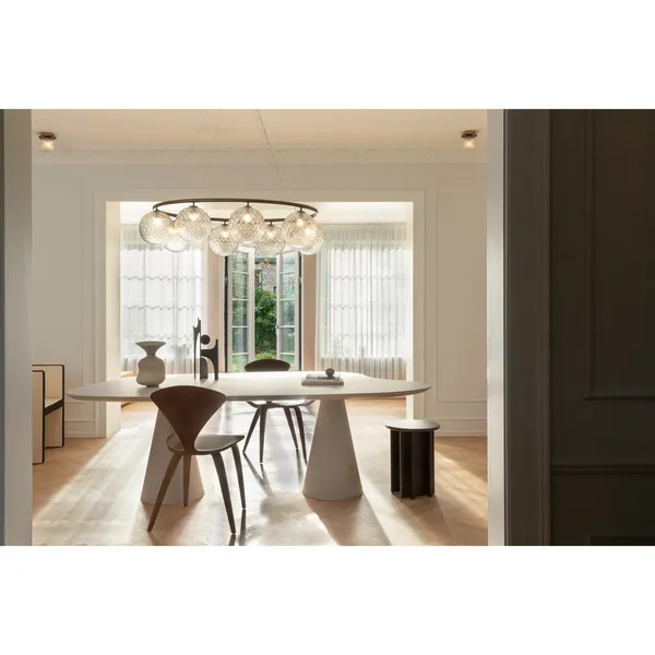 Miira 8 Oval Chandelier Dark Bronze/Optic Clear