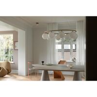 Miira 8 Oval Chandelier Dark Bronze/Optic Clear