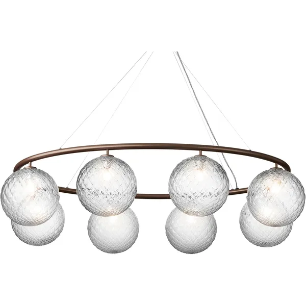 Miira 8 Oval Lysekrone Mørk Bronze/Optic Clear