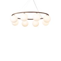Miira 8 Oval Chandelier Dark Bronze/Opal
