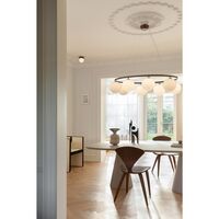 Miira 8 Oval Chandelier Dark Bronze/Opal
