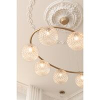 Miira 8 Oval Chandelier Brass/ Optic Clear