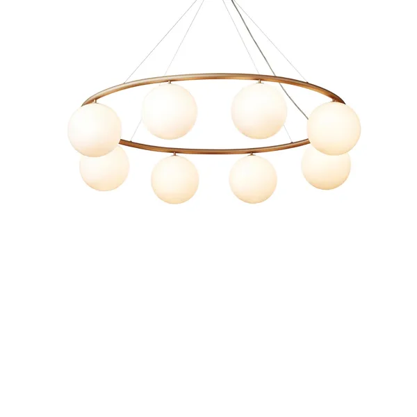 Miira 8 Oval Chandelier Brass/ Opal