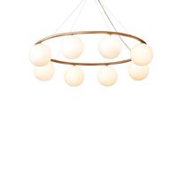 Miira 8 Oval Chandelier Brass/ Opal