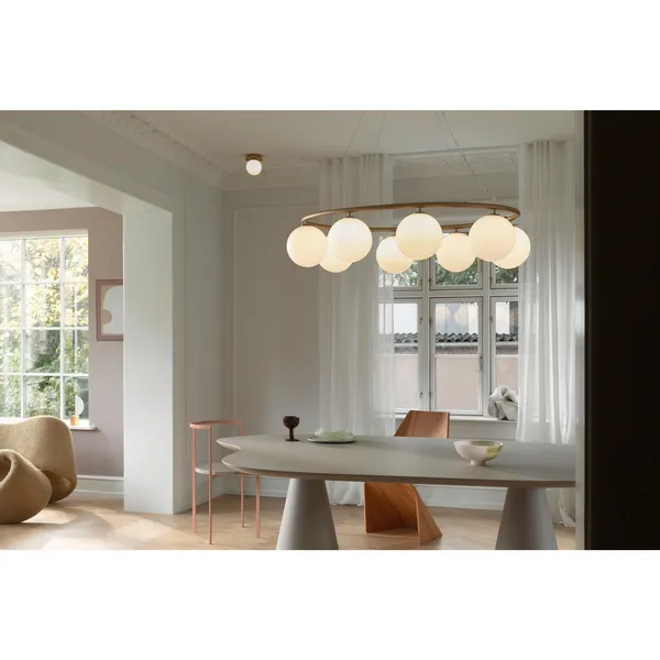 Miira 8 Oval Chandelier Brass/ Opal