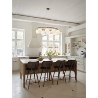 Miira 8 Oval Chandelier Brass/ Opal