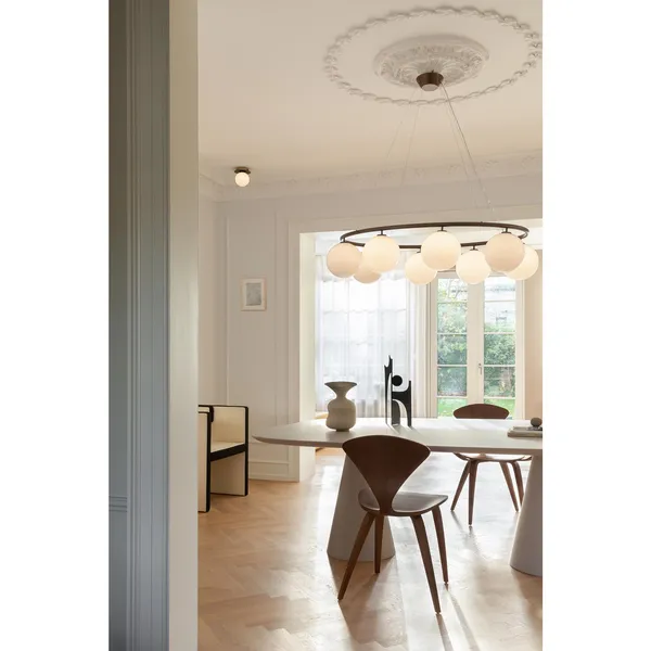 Miira 8 Oval Chandelier Brass/ Opal