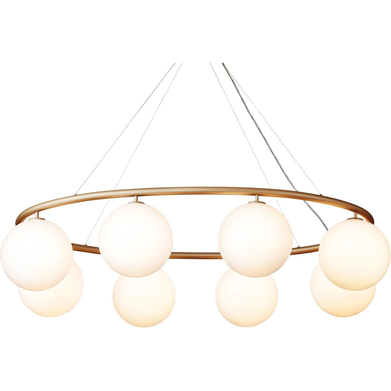 Miira 8 Oval Lysekrone Messing/ Opal