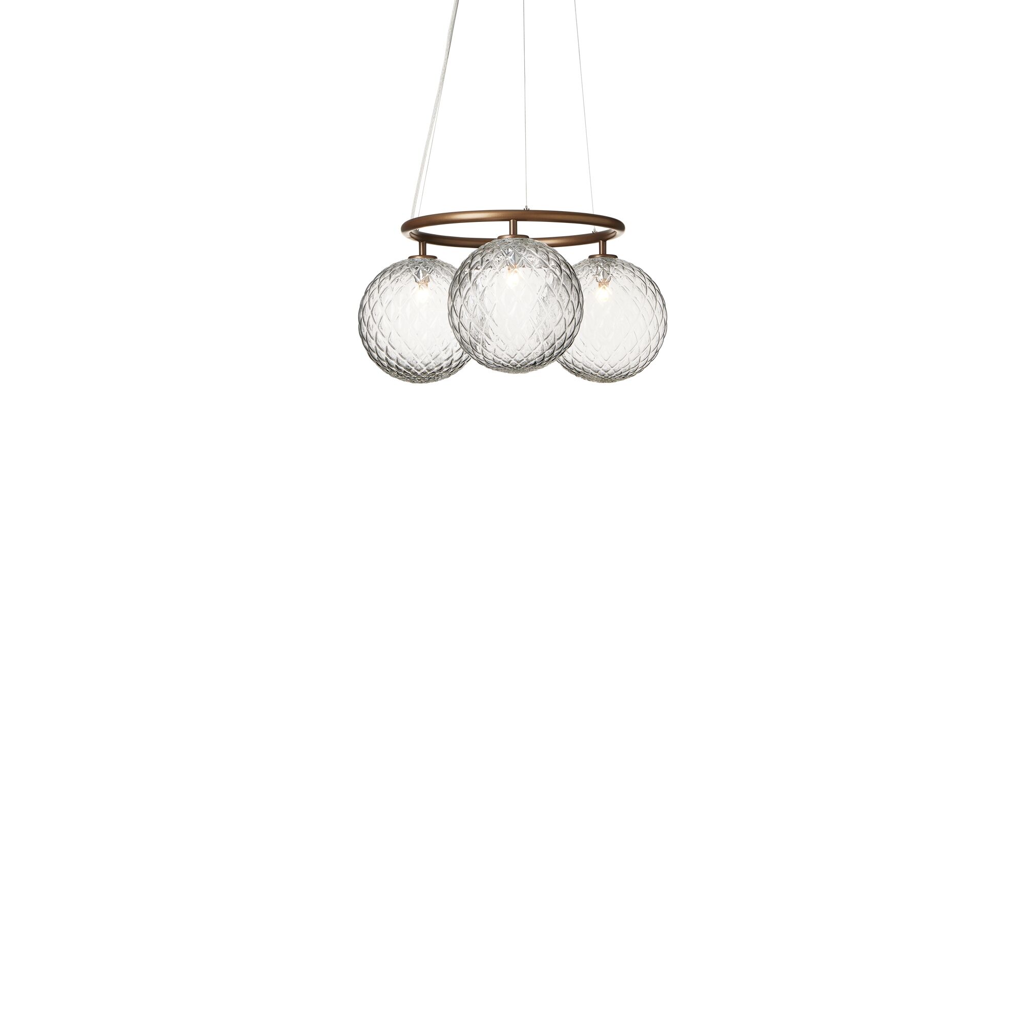Miira 3 Circular Pendel Mørk Bronze/Optic Clear