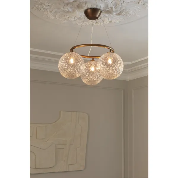 Miira 3 Circular Pendel Mørk Bronze/Optic Clear