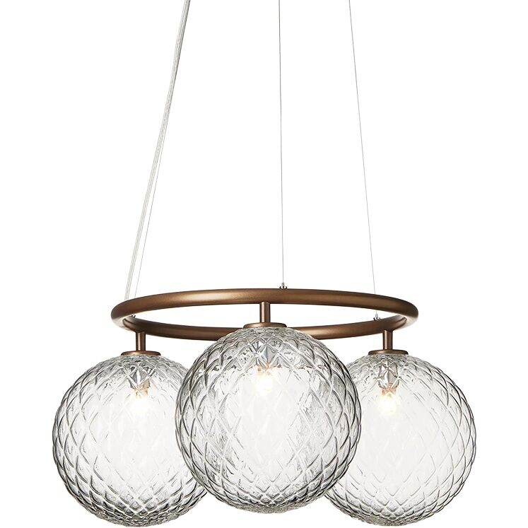 Miira 3 Sirkulært Taklampe Mørk Bronse/ Optisk Klar